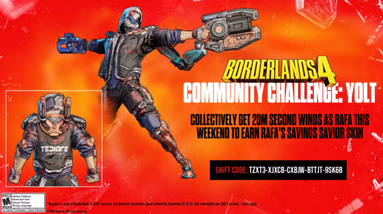 Borderlands 4 : Skin Rafa « Savings Savior » gratuit débloqué via le code SHiFT 1