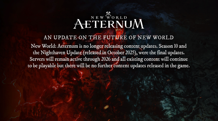 La page Steam de New World disparaît, Amazon abandonnant son MMO 2.