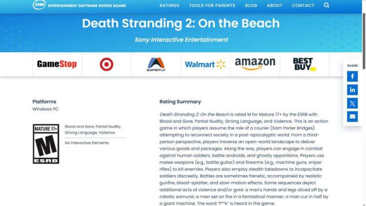 Death Stranding 2: On The Beach sortira bientôt sur PC, selon le premier rapport.