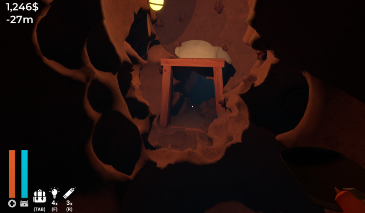 Un jeu qui consiste à creuser un trou trouve l'horreur et le calme dans un jardin Descent 1