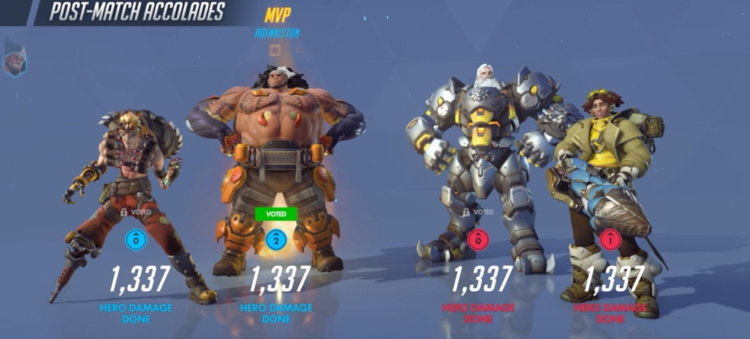 Overwatch Post match accolades