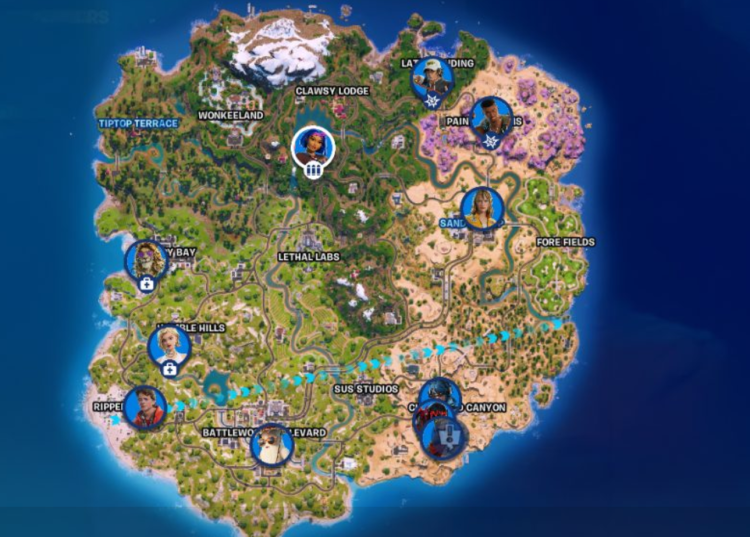 Tous les emplacements des PNJ dans Fortnite Chapitre 7 - Guide complet des personnages 1