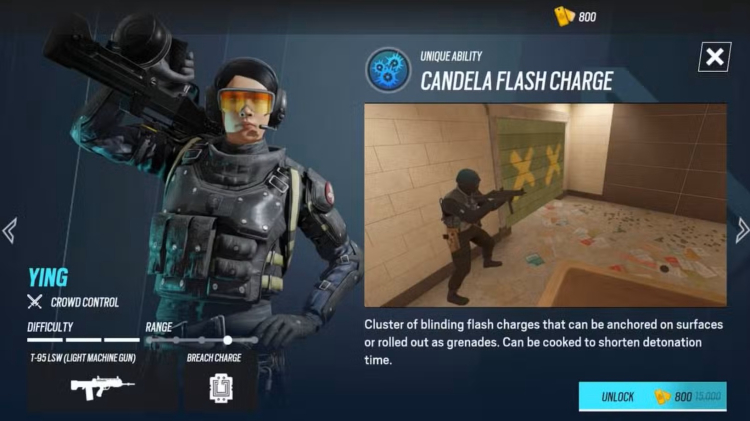 Liste des meilleurs opérateurs de Rainbow Six Mobile (niveau 2)