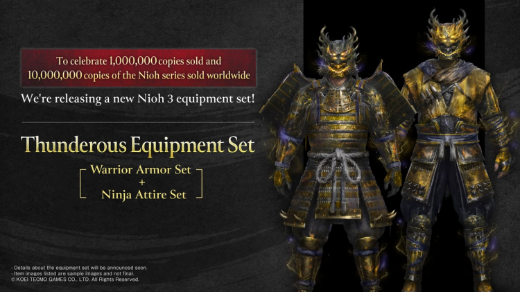 Tous les propriétaires de Nioh 3 recevront un cadeau gratuit pour célébrer les 10 millions de ventes de la franchise. 1