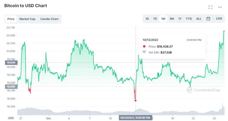 Bitcoin a établi une valeur record pour le mois dernier. Photo 1