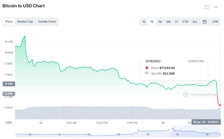 Bitcoin tombe à 17 000 $. Photo 1